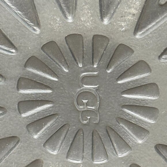 UGG PLATFORM GREER SLIDE SANDAL 7 Women's Logo Shoe Open Toe Slip On Black - Picture 8 of 9